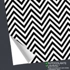 Papel De Parede Zig Zag Preto E Branco - 0 50 X 3 00 Metros
