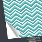 Papel De Parede Zig Zag Tons De Azul - 0 50 X 3 00 Metros