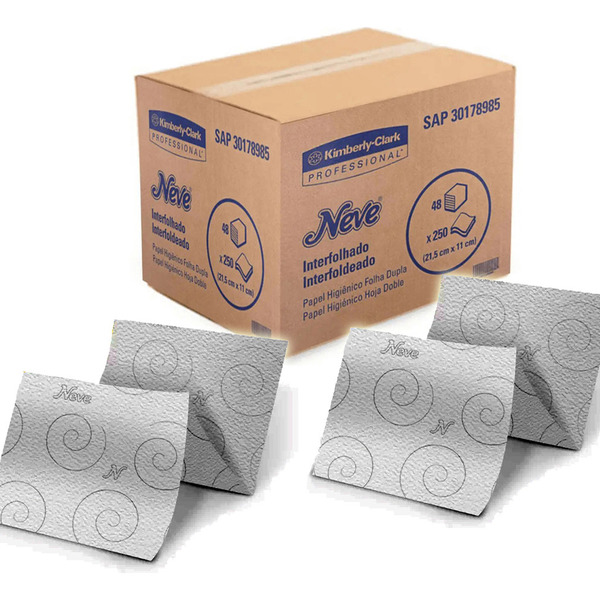 Papel Higiênico Neve Kimberly Clar Interfolhado Folha Dupla