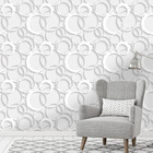 Papel Parede 3d Círculos Entrelaçados Autocolante