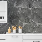 Papel Parede Adesivo Cozinha Alta Temperatura Marmore Cinza