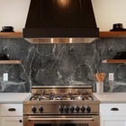 Papel Parede Adesivo Cozinha Alta Temperatura Marmore Cinza