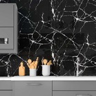 Papel Parede Adesivo Cozinha Alta Temperatura Marmore Preto