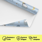 Papel Parede Adesivo Infantil Noite Estrelada Baby Coroa 3mt