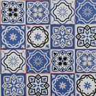 Papel Parede Adesivo Sala Quarto Rolo 45x10m Azul Azulejo
