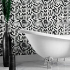 Papel Parede Decor Cozinha Pastilha Preto Cinza Lavável 1,5m