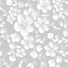 Papel Parede Floral 3d Rolo Cinza