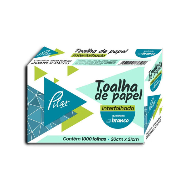 Papel Toalha Interfolha 1000 Folhas Branco Pilar