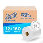 Papel Toalha Rolo Scott Essential 160m - Caixa Com 12 Rolos