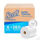 Papel Toalha Rolo Scott Essential 260m Folha Dupla - Caixa Co
