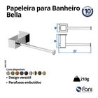 Papeleira Bella Cromado Fani