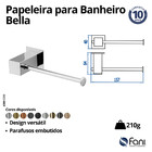 Papeleira Bella Preto Fosco Fani