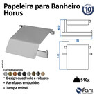 Papeleira Com Cobertura Horus Preto Brilhante Fani