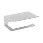 Papeleira De Banheiro Com Apoio Para Celular (Stella Prata)