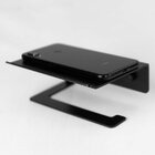 Papeleira De Banheiro Com Apoio Para Celular (Stella Preto)