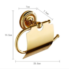 Papeleira de Banheiro Vintage Dourado