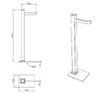 Papeleira De Chão 1 Haste Of8075 Ducon Metais Ouro