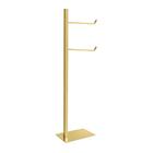 Papeleira De Chão 2 Hastes Inox Ouro Square Sq12172 Ducon