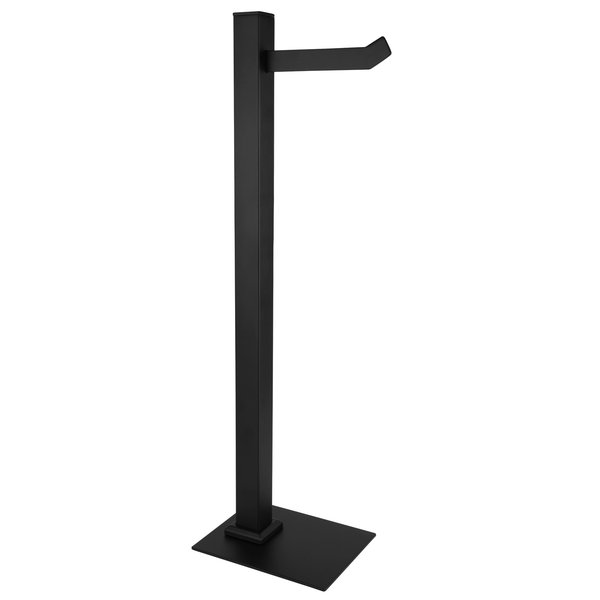 Papeleira De Chão Porta Papel Higiênico Preto Fosco Inox