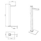Papeleira De Chão Porta Papel Higiênico Preto Fosco Inox
