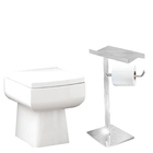 Papeleira De Piso Em Aço Inox Escovado Alto Padrão 358vip