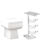 Papeleira De Piso Tripla Em Aço Inox Escovado Grego Metal