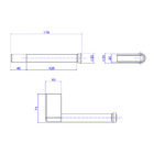Papeleira Deca You 2020.c104 Cromada