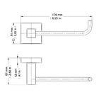 Papeleira Docol Square 388544 Níquel Escovado