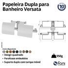 Papeleira Dupla Com Cobertura Versata Preto Fosco Fani