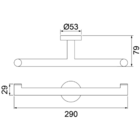 Papeleira Dupla Lorenzetti Loren Loft 2022 N82 Níquel Escovado