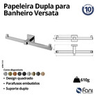 Papeleira Dupla Versata Gold Fani