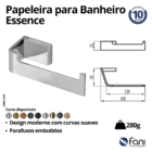 Papeleira Essence Champanhe Fani