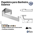 Papeleira Essence Preto Fosco Fani