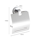 Papeleira P/ Banheiro Porta Papel Higiênico C/ Tampa Cromado