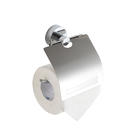 Papeleira P/ Banheiro Porta Papel Higiênico C/ Tampa Cromado