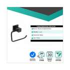 Papeleira Para Banheiro Luxo Quadrada Preta