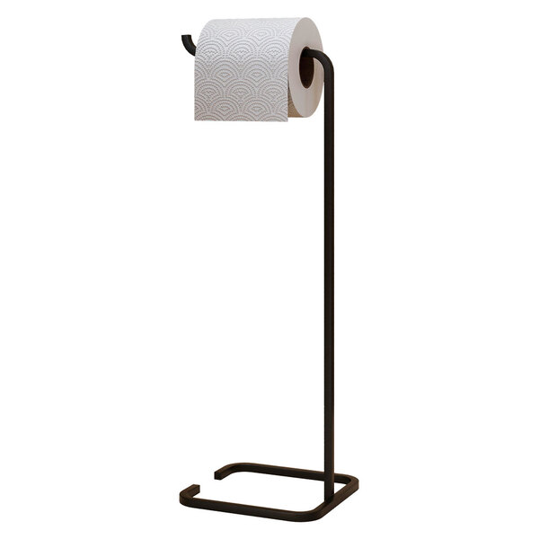 Papeleira Porta Papel Higiênico Eleganza Metal Preto - Pallaz