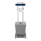 Papeleira Preta Com Lixeira Quadrada E Acessório Lenço E Celu