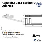 Papeleira Quartzo Rose Gold Fani