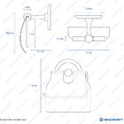 Papeleira Retrô (Goya Dourado)
