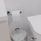 Papeleira Super Luxo Latão Quadritt Cromado