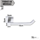 Papeleira Super Luxo Latão Quadritt Cromado