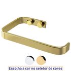 Papeleira Suporte Papel Higiênico Fixação Parafuso - Dourado