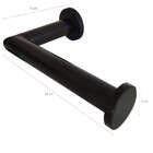 Papeleira Suporte Porta Papel Higiênico Aço Inox Preto Banhei