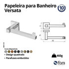 Papeleira Versata Cromado Fani