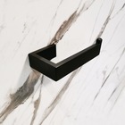 Papeleiro Quadrado Inox Preto