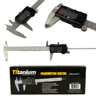 Paquímetro Digital Eletrônico Inox Com Estojo Bateria Titanium