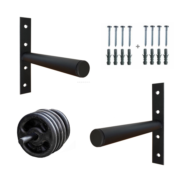 Par 2 Suportes De Anilhas De Parede Expositor De Academia 100