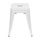 Par 2x Banqueta Baixa Tolix Iron Design Industrial Branca