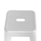 Par 2x Banqueta Baixa Tolix Iron Design Industrial Branca